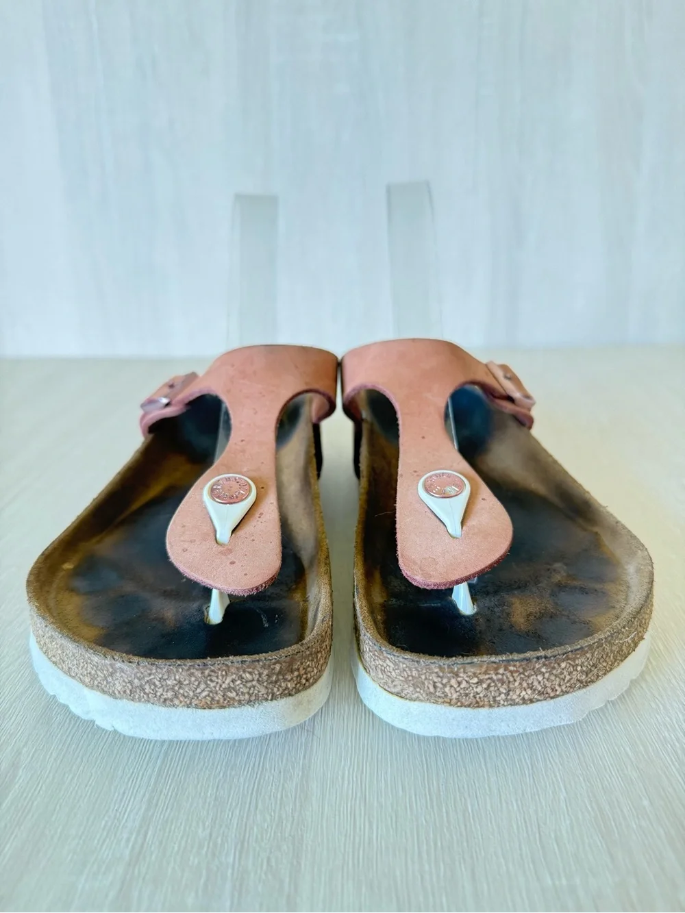 Birkenstock Gizeh Nubuck Leather Dusty Rose Thong Sandals Women’s EU 38